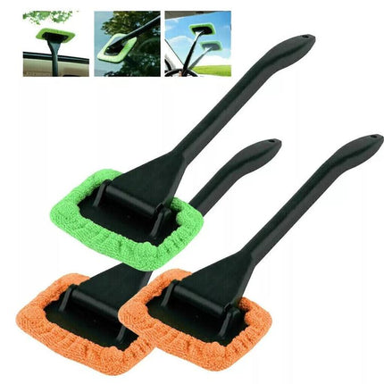 3 Pack Window Windshield Cleaning Tool Microfiber Car Wiper Cleaner Glass Brush