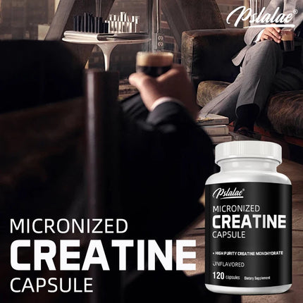 Micronized Creatine - Enhance Muscle Endurance and Improve Athletic Performance - 120 Capsules