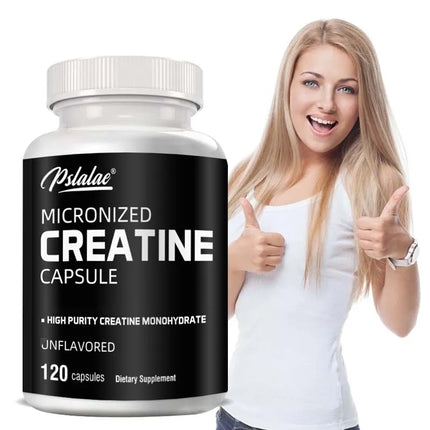 Micronized Creatine - Enhance Muscle Endurance and Improve Athletic Performance - 120 Capsules